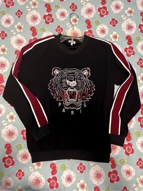 Kenzo Black Logo Tiger Sweater size S